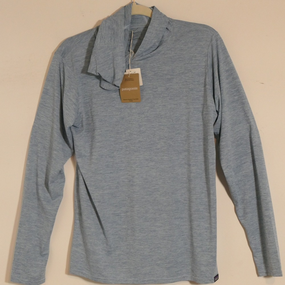NEW Patagonia Womens Hoody L Blue Capilene Cool Daily 45315 SBGX Gorpcore Hiking